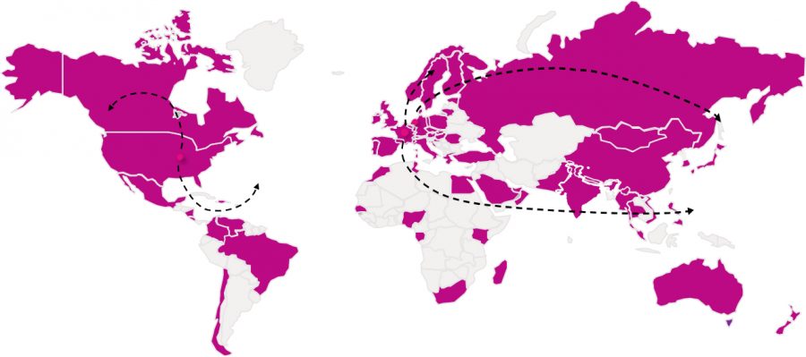 curium global map